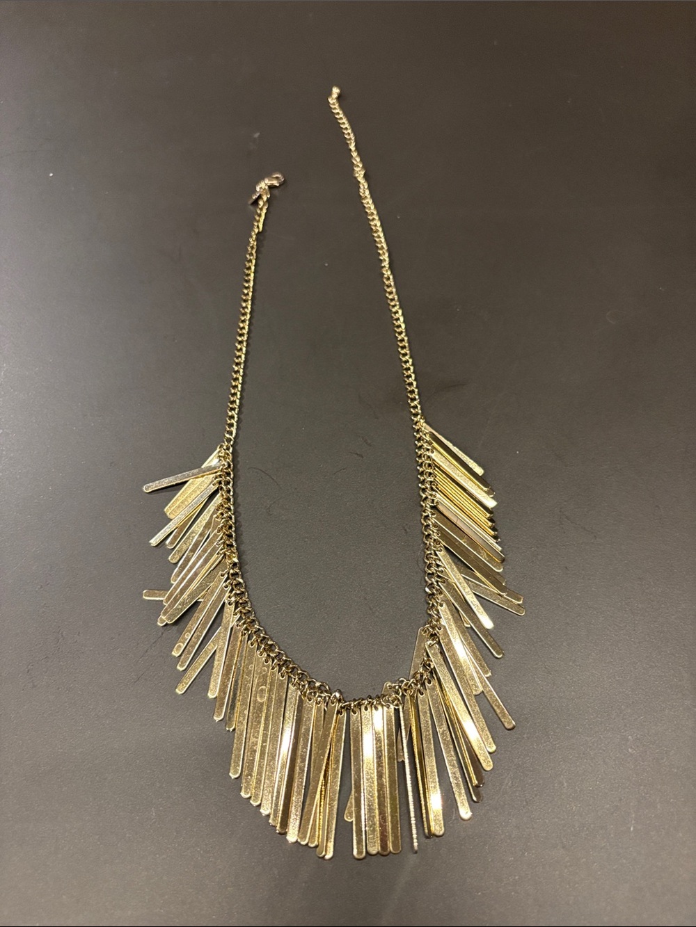 Banana republic Gold Fringe Pendant Necklace - Women Jewelry. Adjustable - Picture 4 of 5